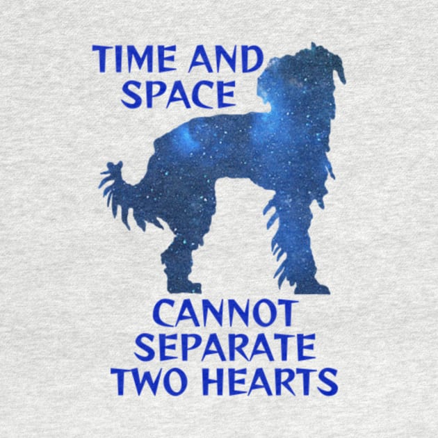 Midnight Blue Sapphire Milky Way Galaxy Chinese Crested Dog - Time And Space Cannot Separate Two Hearts by Courage Today Designs